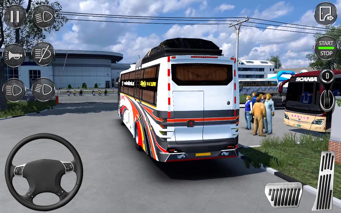 City Coach Bus Parking Game 3D