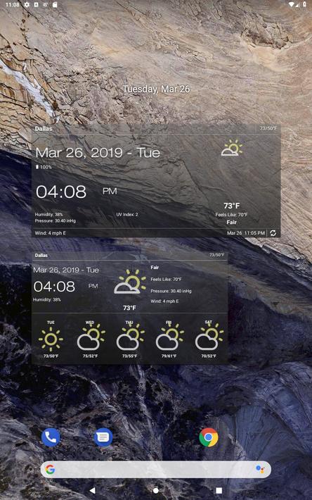 Weather & Clock Widget