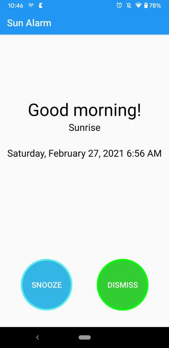 Sun Alarm