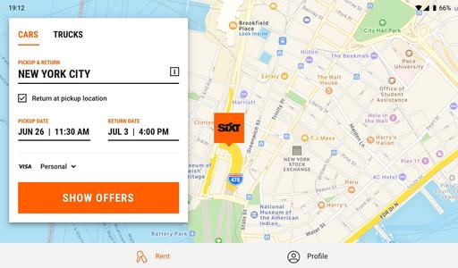 SIXT rent. share. ride. plus.