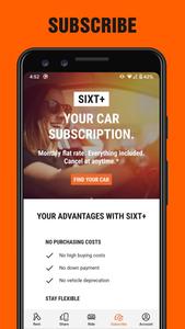 SIXT rent. share. ride. plus.