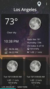 Weather forecast clock widget