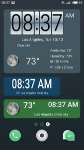 Weather forecast clock widget