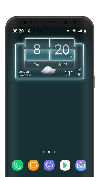 3D Flip Clock Theme Pack 04