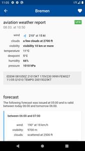 Aviation weather - METAR & TAF