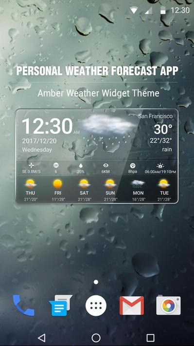 Transparent Weather & Clock App 2018