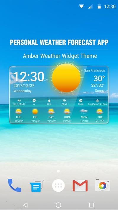 Transparent Weather & Clock App 2018