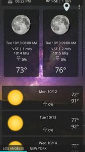 Weather forecast clock widget