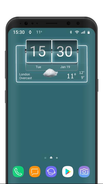 3D Flip Clock Theme Pack 04