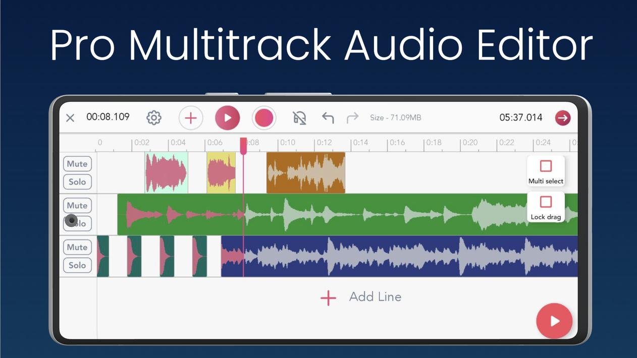 PRO Audio Editor & Music Mixer