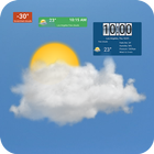 Weather forecast clock widget