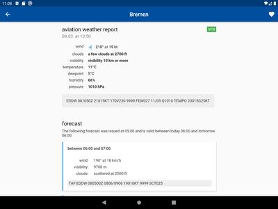 Aviation weather - METAR & TAF