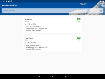 Aviation weather - METAR & TAF