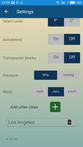 Weather forecast clock widget