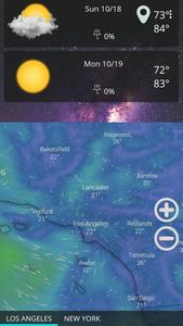 Weather forecast clock widget