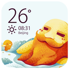 Cute weather forecast clock widget