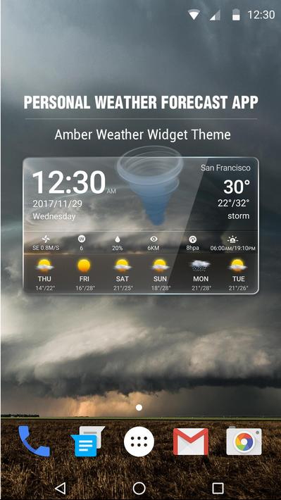 Transparent Weather & Clock App 2018