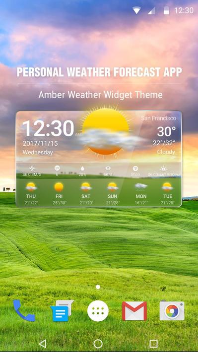 Transparent Weather & Clock App 2018