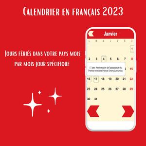 Calendrier 2023