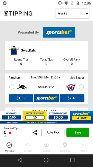 NRL Tipping