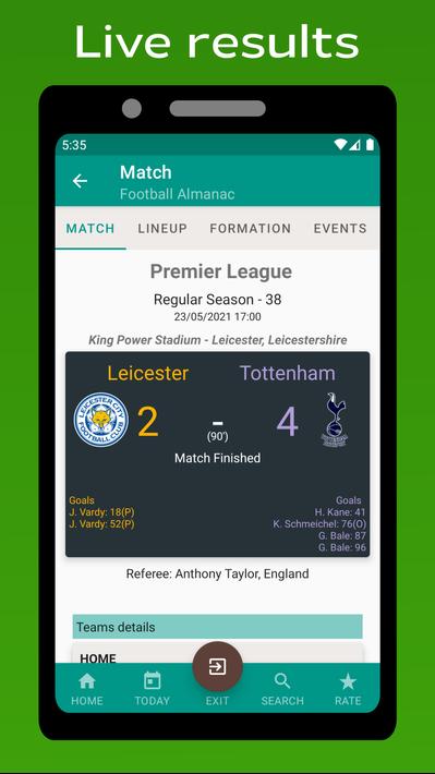 Football results - Almanac