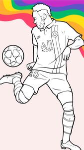 Draw Coloring Football Players