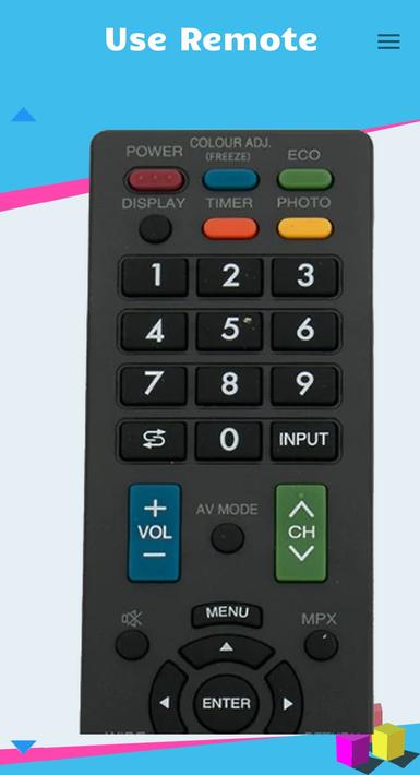 Remote for Sharp Smart TV