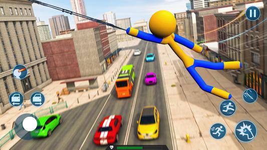 Flying Hero Stickman Rope Hero