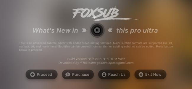 FoxSub: Subtitle Editor