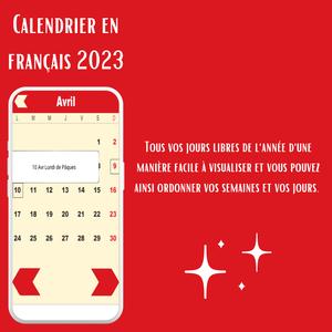 Calendrier 2023