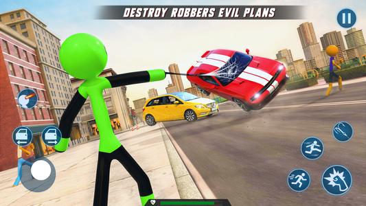Flying Hero Stickman Rope Hero