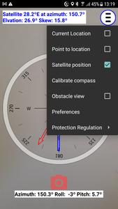 Satellite compass