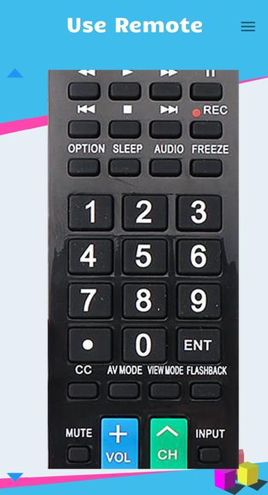 Remote for Sharp Smart TV