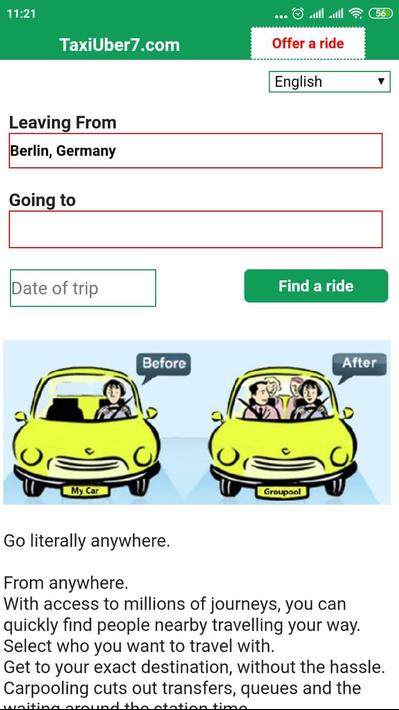 Carpool: Ridesharing indriver