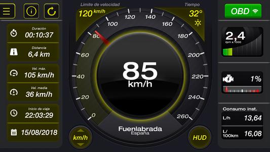 Speedbot. GPS/OBD2 Speedometer