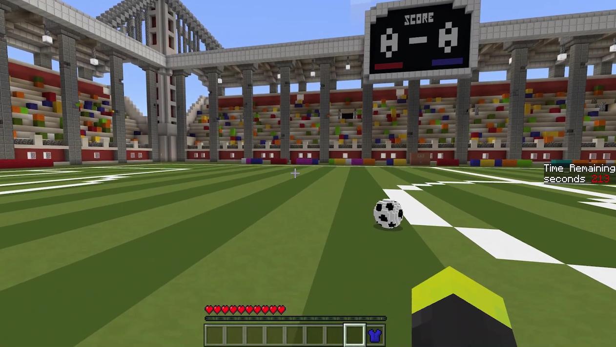 Soccer mod in Minecraft