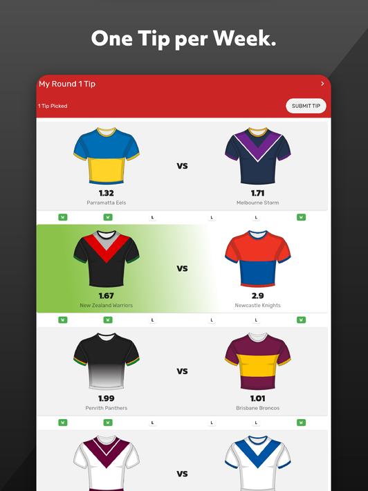 AFL & NRL Tipping - One Pick