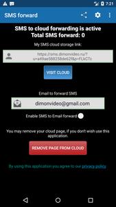 Forward SMS to Email or Cloud