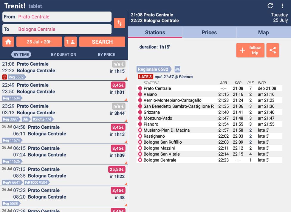 Trenit - find Trains in Italy