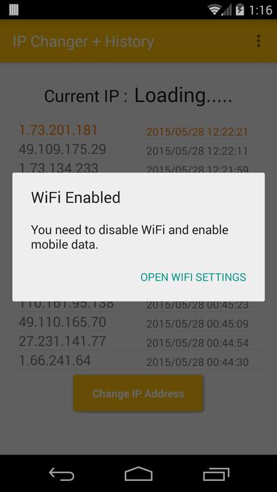 IP Changer + History