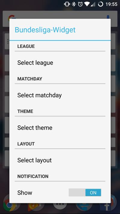 Widget for Bundesliga