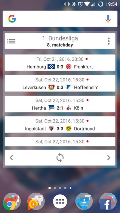 Widget for Bundesliga