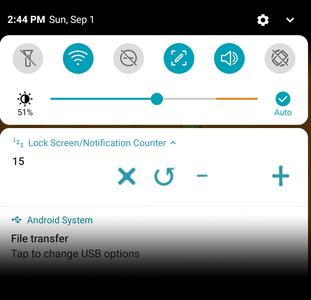 Lock screen tally counter