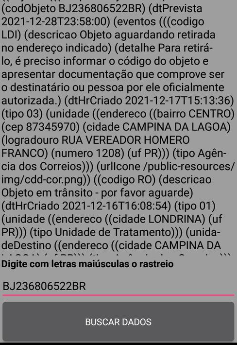 Rastreio encomendas