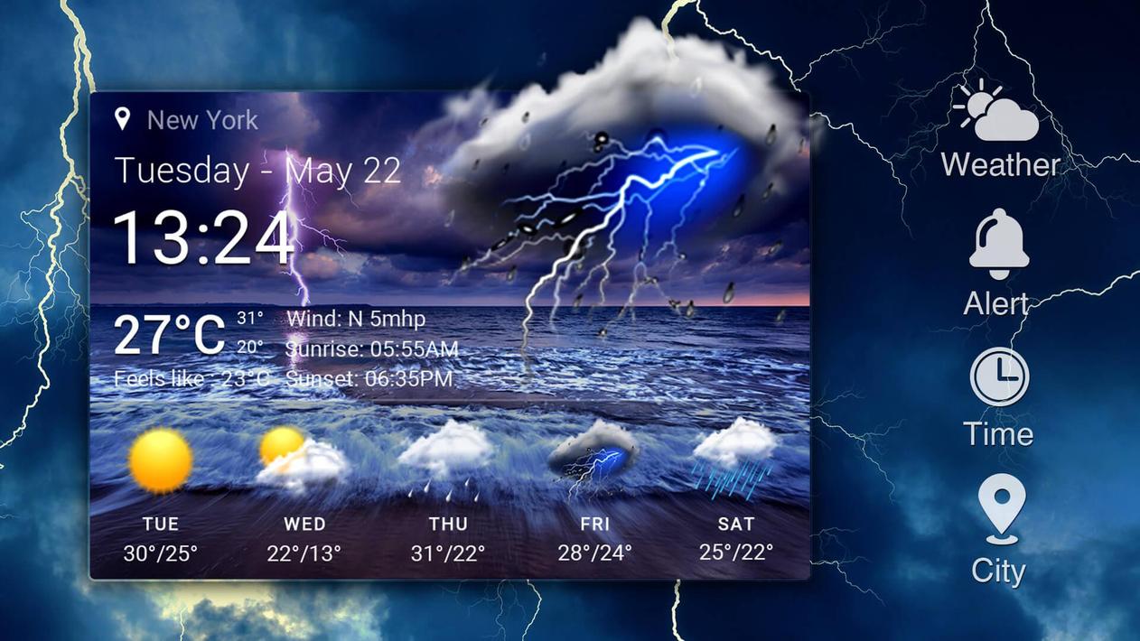 OS Style Daily live weather forecast