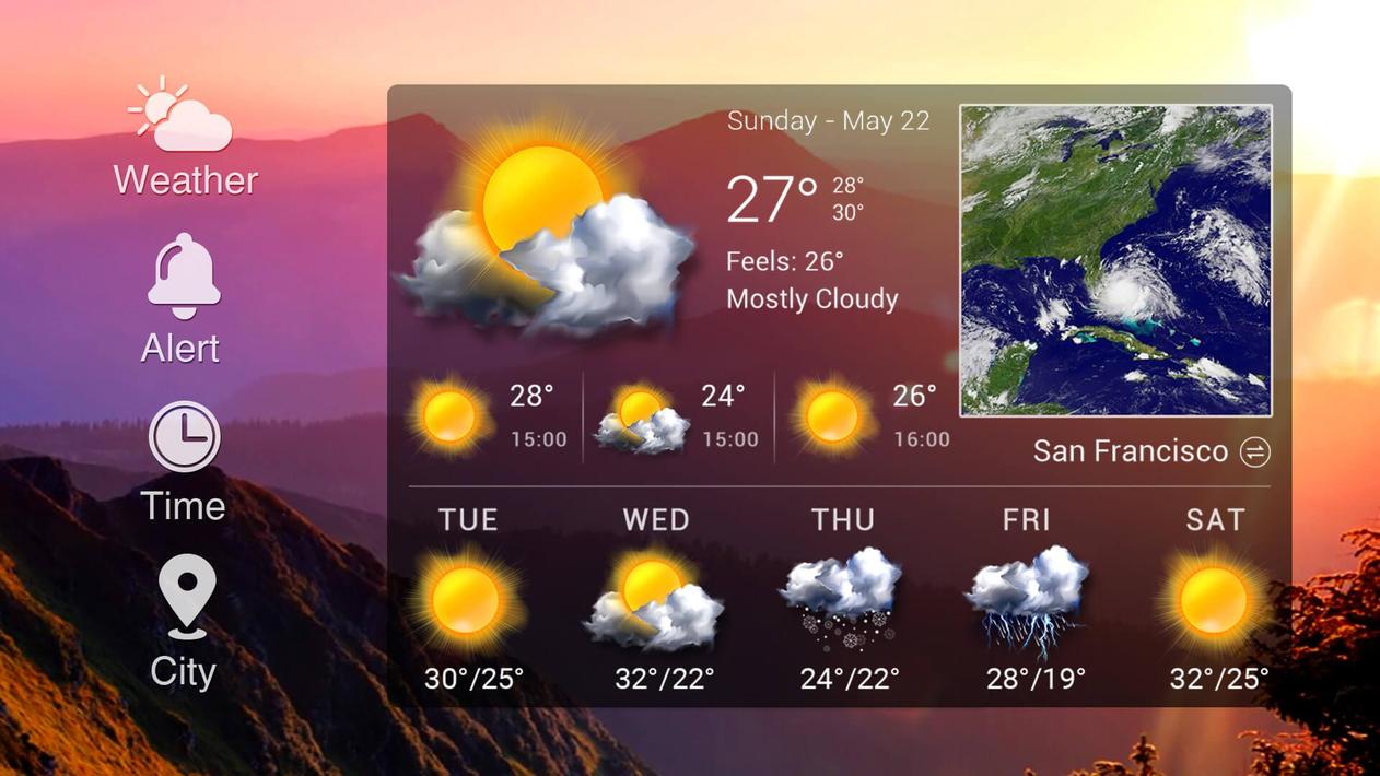 OS Style Daily live weather forecast