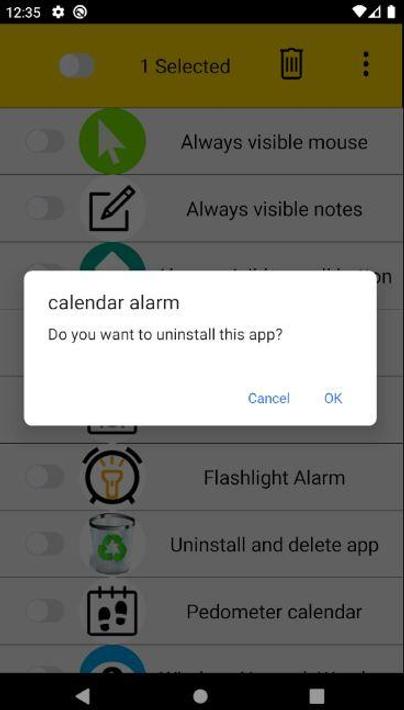 Uninstall and delete app