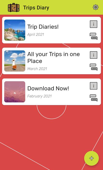 Trips Diary, Track your trips!