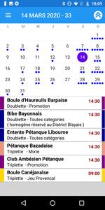 Pétanque Calendriers Concours