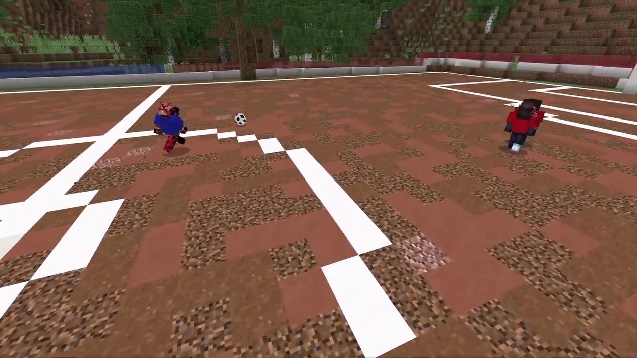 Soccer mod in Minecraft
